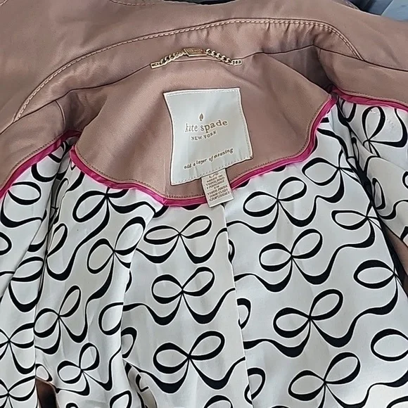 Kate Spade Camel Alpine Hooded Rain Coat, L/G